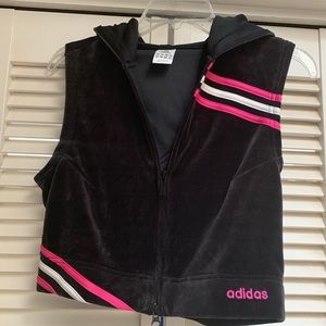 Adidas Women’s Cropped Zip Front Hoody, size Large